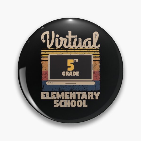 Item preview, Virtual learning 5th grade elementary school retro distressed designed and sold by Otakso.