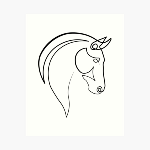 Item preview, Horse head one line art designed and sold by ToniChavorska.