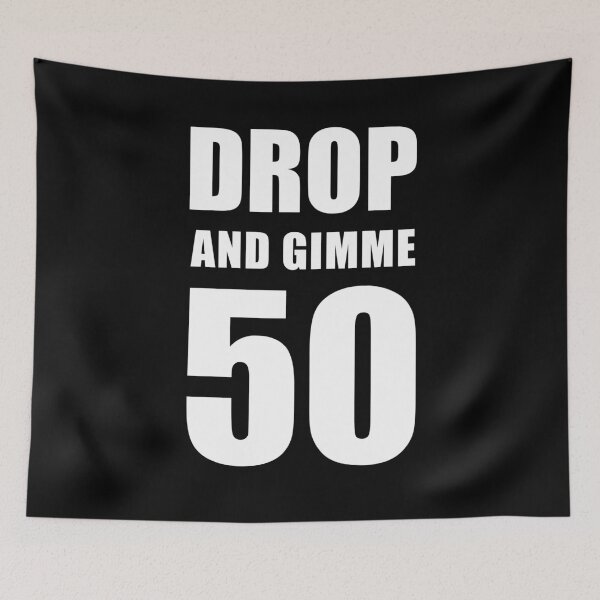 Item preview, Fitness Workout Funny Drop And Gimme 50 Gift designed and sold by SuperFreshArt.
