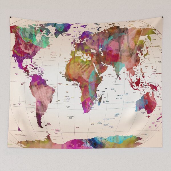 Item preview, map of the world designed and sold by mark ashkenazi.