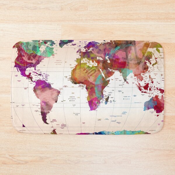 Item preview, map of the world designed and sold by mark ashkenazi.