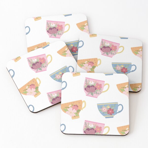 Item preview, Time for Tea! Sweet Floral Teacup Print, Morning Cuppa Remix designed and sold by RecklessRosey.