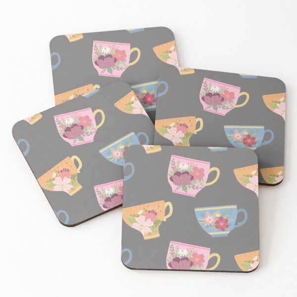 Item preview, Time for Tea! Sweet Floral Teacup Print, Rainy Day Remix designed and sold by RecklessRosey.