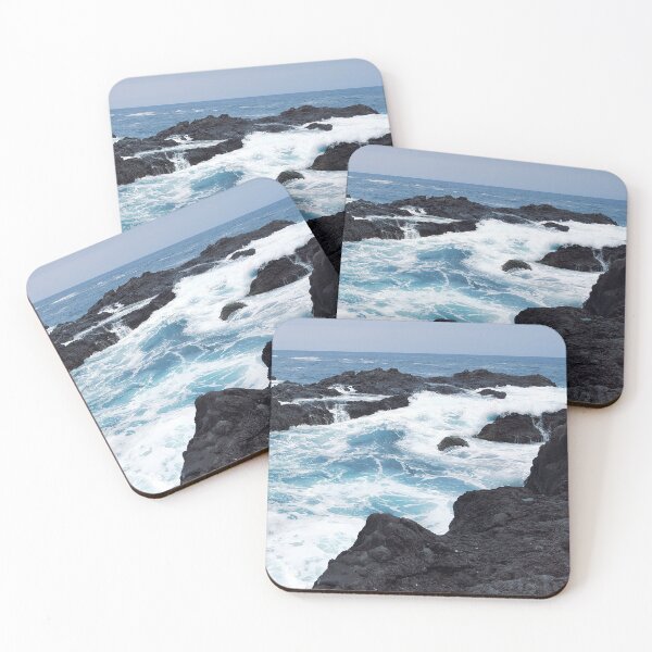 Item preview, Waves Crashing On Rocks designed and sold by color-garden.