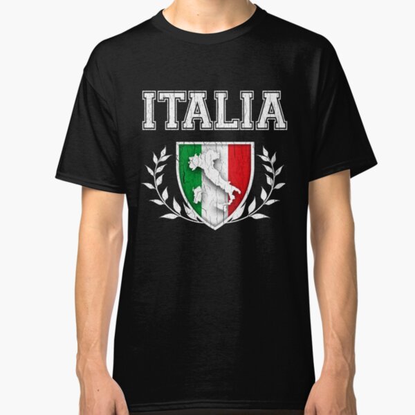 ITALIA - Classic Itlay Flag Crest (Vintage Distressed Design) Classic T-Shirt