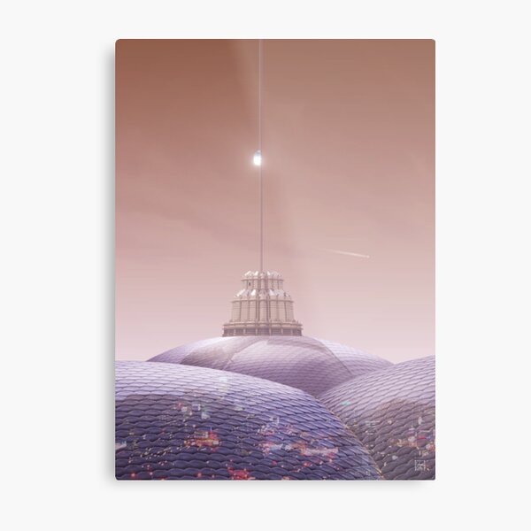 Sheffield And The Space Elevator Metal Print