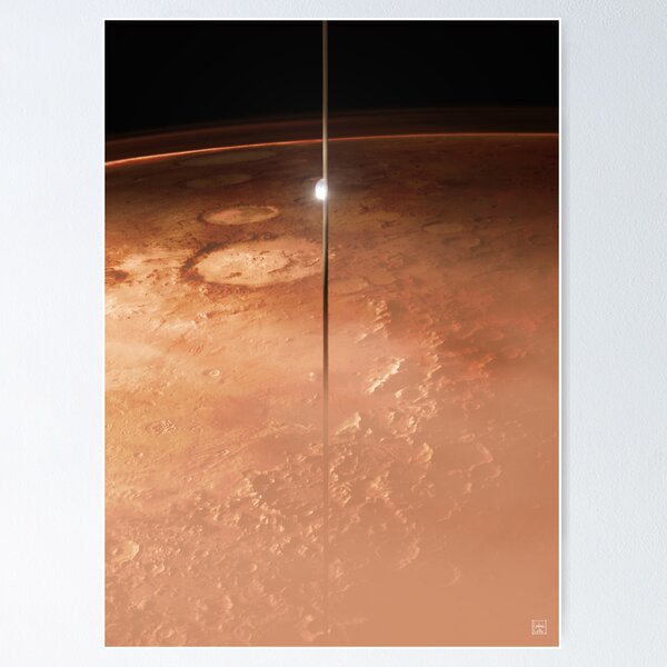 Mars And The Space Elevator Poster