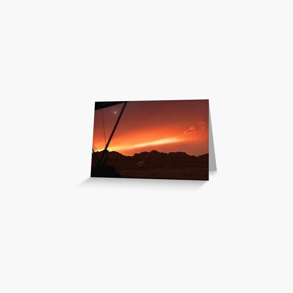 Space Elevator Fall - Horizon Greeting Card