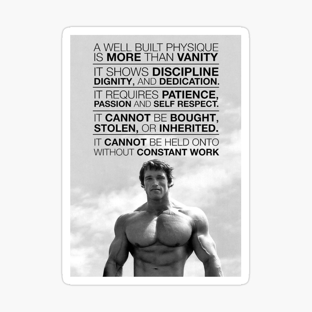 Arnold Schwarzenegger Motivational Poster - Body Building Inspirational  Quote