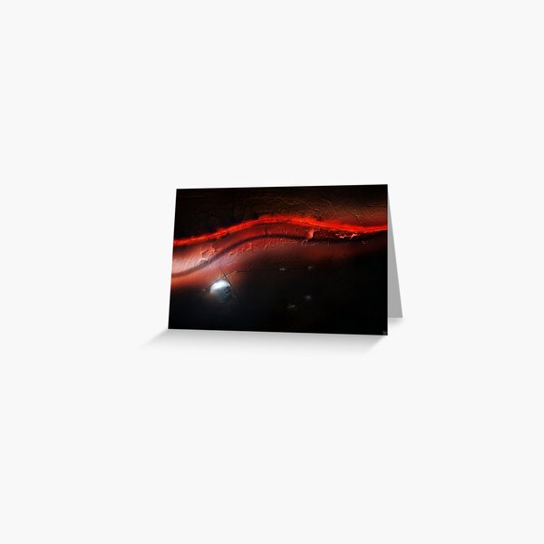 Space Elevator Cable Fall - Night Greeting Card