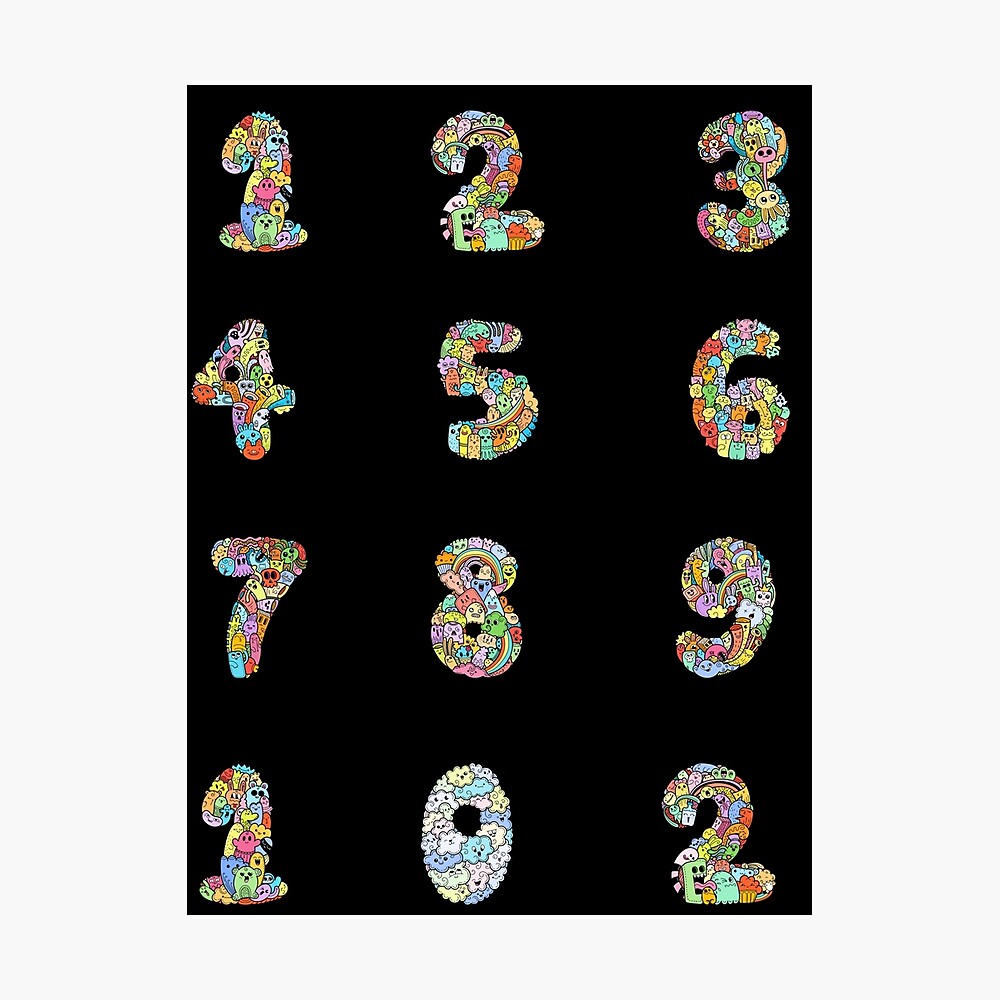 Premium Vector  Cute monster numbers one two three four five six seven  eight nine and zero funny kid decorative digit elements