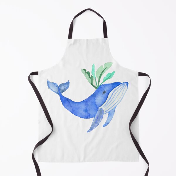 Item preview, Whale splashing leaves, white designed and sold by Sonderblume.