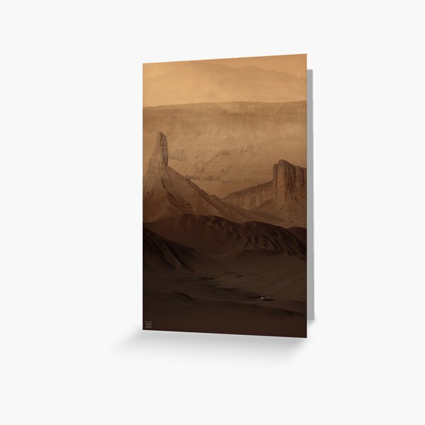 Down in Noctis Labyrinthus Greeting Card