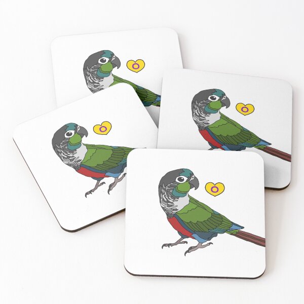 Item preview, Intersex Heart Crimson Bellied Conure designed and sold by AdoraBirdArt.