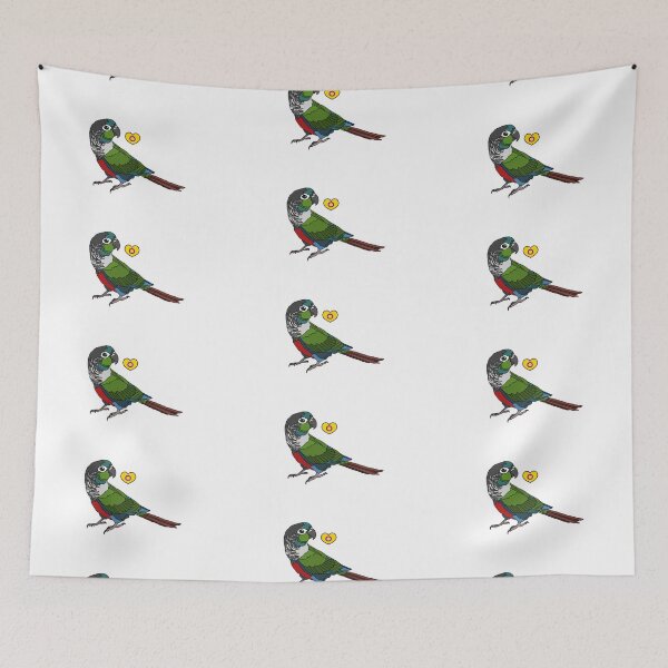 Item preview, Intersex Heart Crimson Bellied Conure designed and sold by AdoraBirdArt.