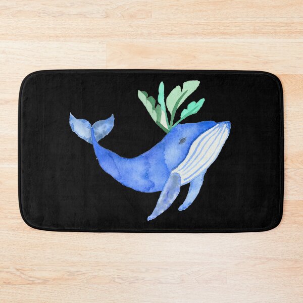 Item preview, Whale spouting leaves, black designed and sold by Sonderblume.