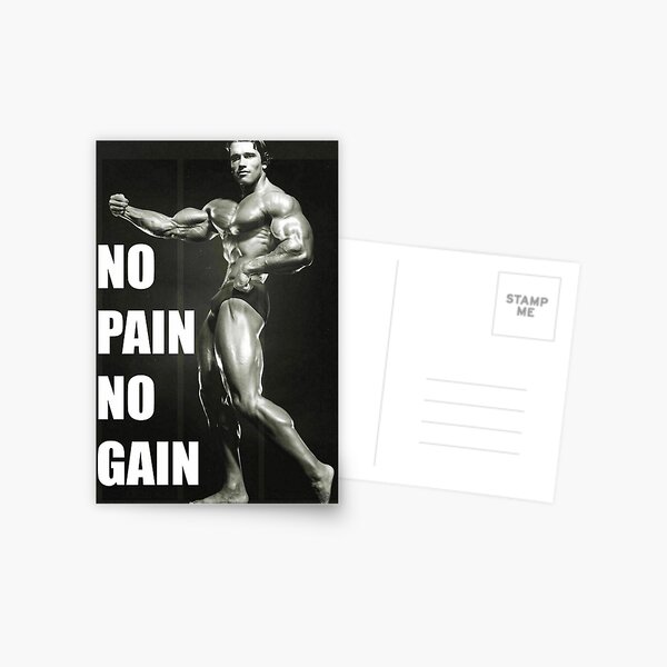 Arnold Schwarzenegger No Pain No Gain! Postcard