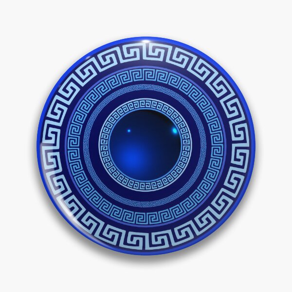 Item preview, Mati Evil Eye Glass Greek Keys designed and sold by Yiorgos Designs.