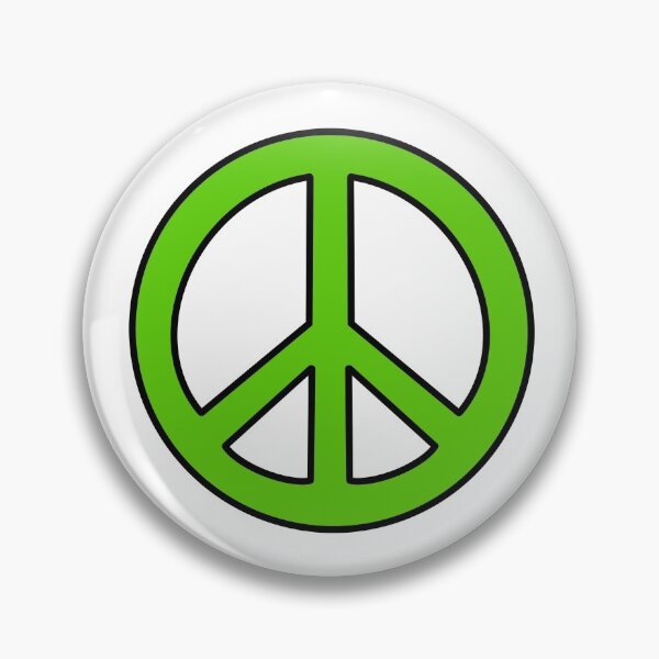 Green Peace Sign Pin