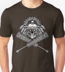 Aztec Skull and crossed macuahuitl Unisex T-Shirt