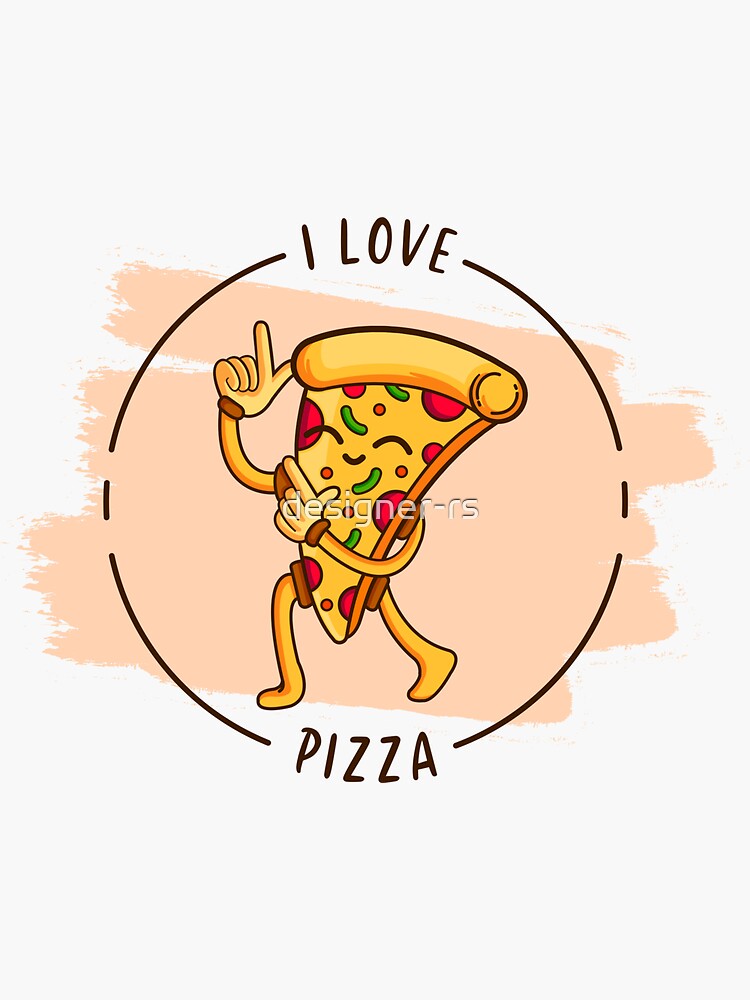 "Ich liebe Pizza" Sticker von designerrs Redbubble
