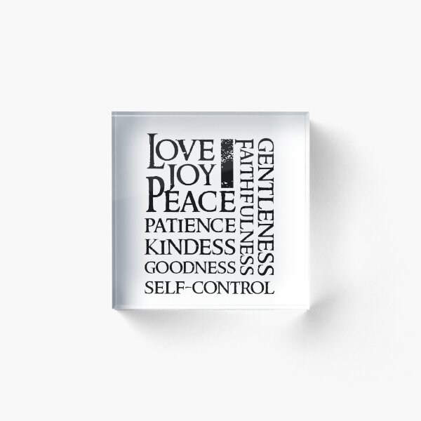 The Fruit of the Spirit - Christian Bible Verse Acrylic Block