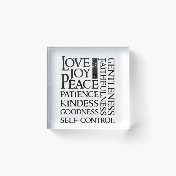 The Fruit of the Spirit - Christian Bible Verse Acrylic Block