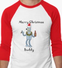 Christmas Robot Baseball ¾ Sleeve T-Shirt