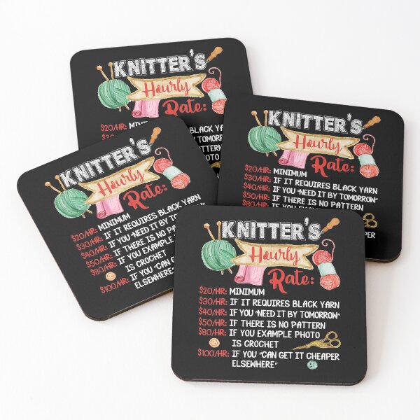 Item preview, Knitter's Hourly Rate Knitting Lover Yarn Addict designed and sold by ZhenKangFang.