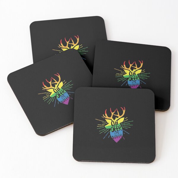 Item preview, Oh Deer Im Queer Funny Pun LGBT Rainbow designed and sold by artworkbyrihen.