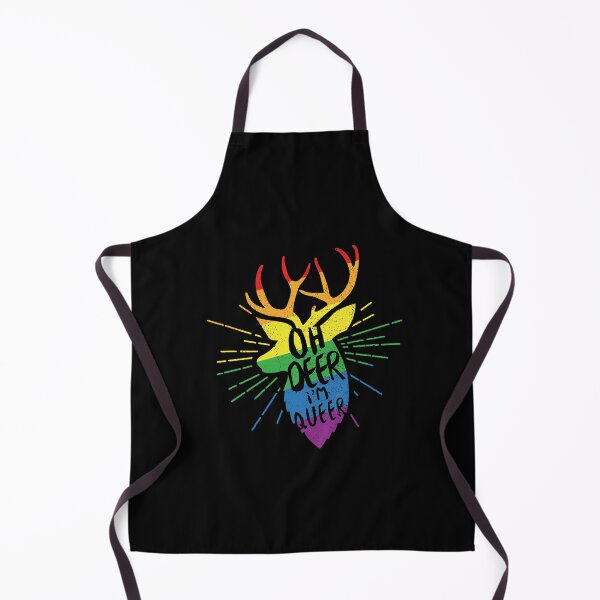 Item preview, Oh Deer Im Queer Funny Pun LGBT Rainbow designed and sold by artworkbyrihen.