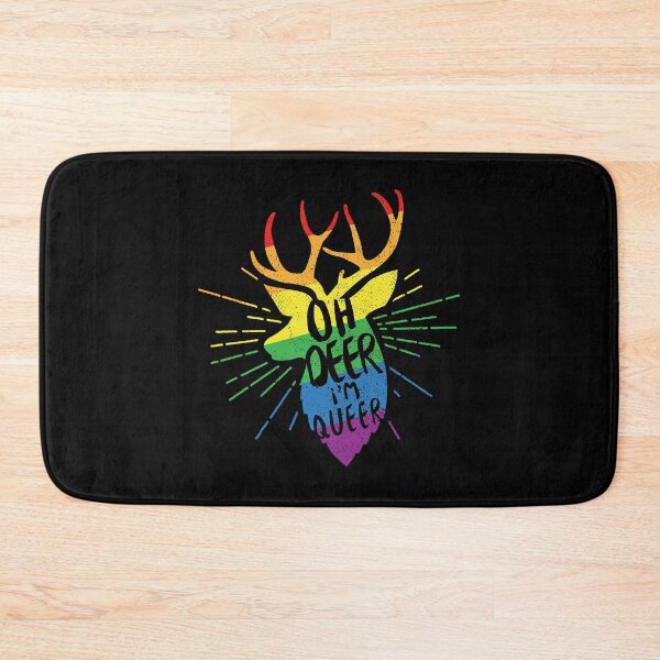 Item preview, Oh Deer Im Queer Funny Pun LGBT Rainbow designed and sold by artworkbyrihen.