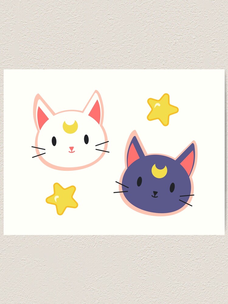 Luna And Artemis Sailor Moon Art Print By Plunni Redbubble