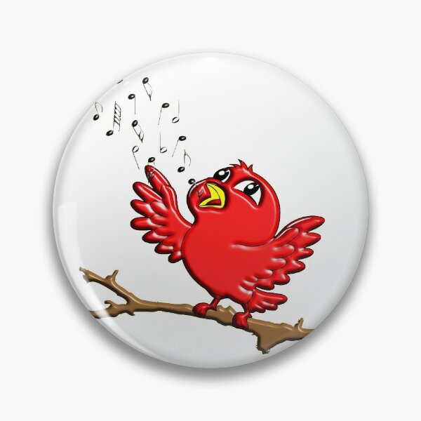 Item preview, Red bird singing designed and sold by Robert Elfferich.