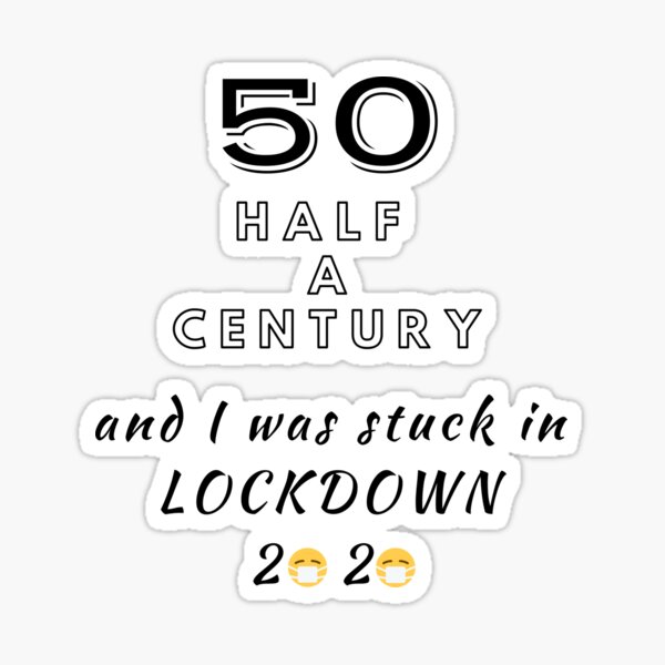 "50 Years Old Half a Century" Sticker for Sale by TLariousTees
