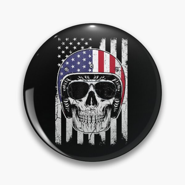 Item preview, 4th of July American Flag Skull Motorcycle designed and sold by CharlieWarren.