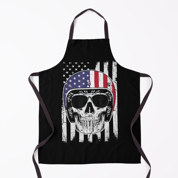 Item preview, 4th of July American Flag Skull Motorcycle designed and sold by CharlieWarren.