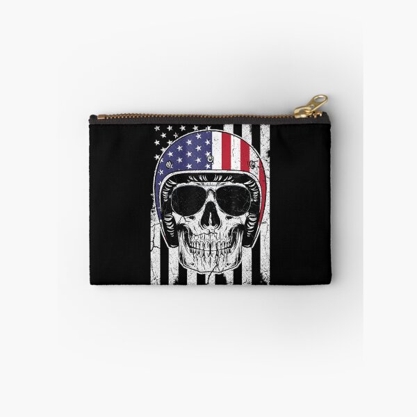 Item preview, 4th of July American Flag Skull Motorcycle designed and sold by CharlieWarren.