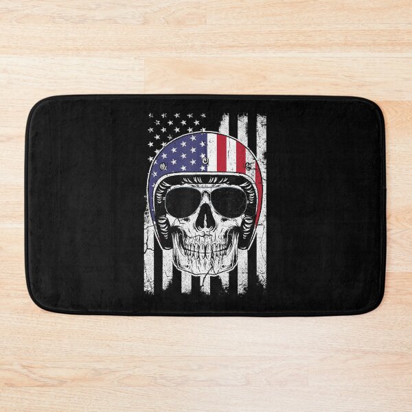 Item preview, 4th of July American Flag Skull Motorcycle designed and sold by CharlieWarren.