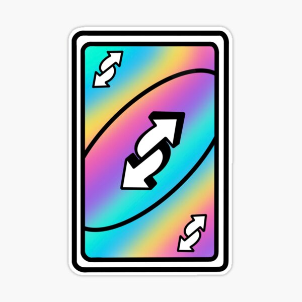 rainbow uno reverse card Sticker for Sale by mikaylabianchin