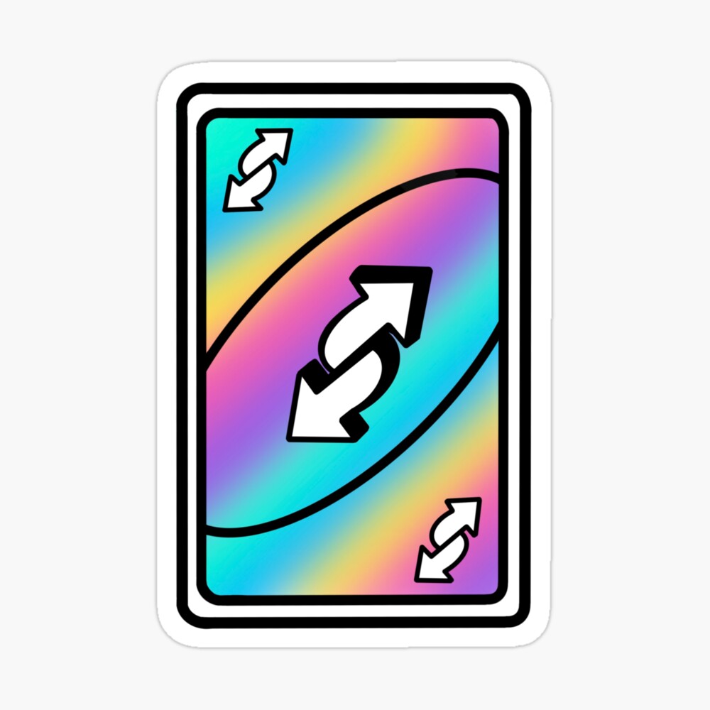 Rainbow Uno Reverse Card Animated Emote by jesthehuman