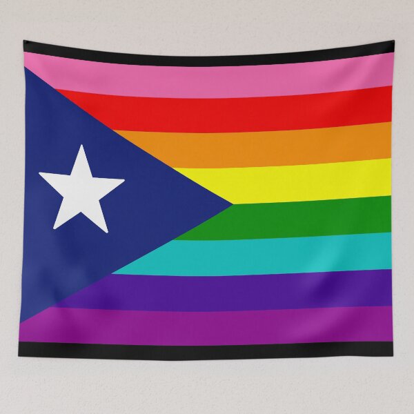 Item preview, Puerto Rican Classic Rainbow Pride Flag designed and sold by SimplyPride.