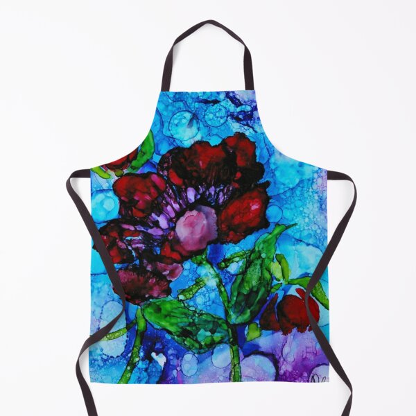 Item preview, Red Flower-Alcohol Ink-By Donna Stares designed and sold by donnastares.