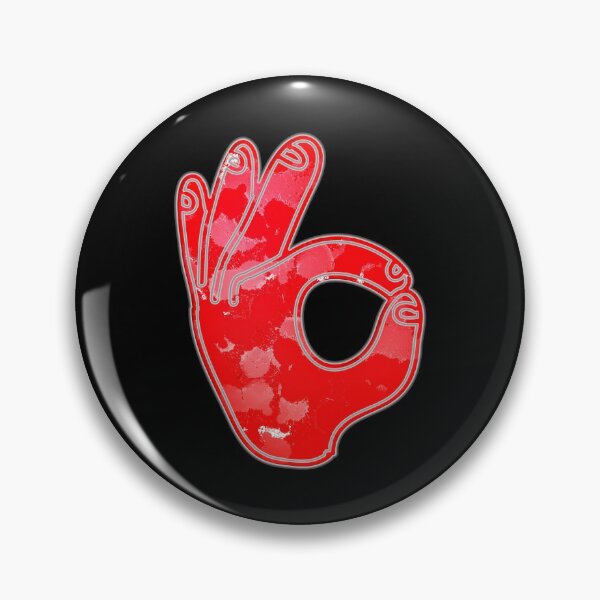 Item preview, OK Sign Hand Gesture Red Grey Cool Salute Okay designed and sold by IBMClothing.