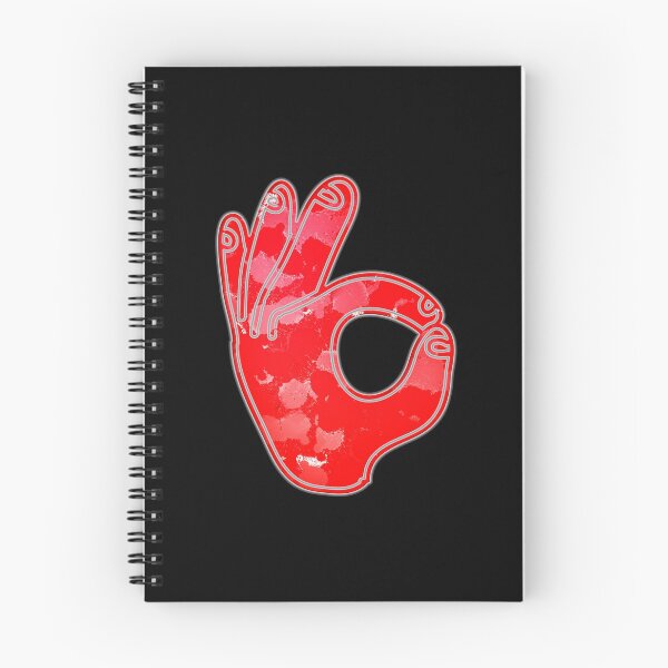Item preview, OK Sign Hand Gesture Red Grey Cool Salute Okay designed and sold by IBMClothing.