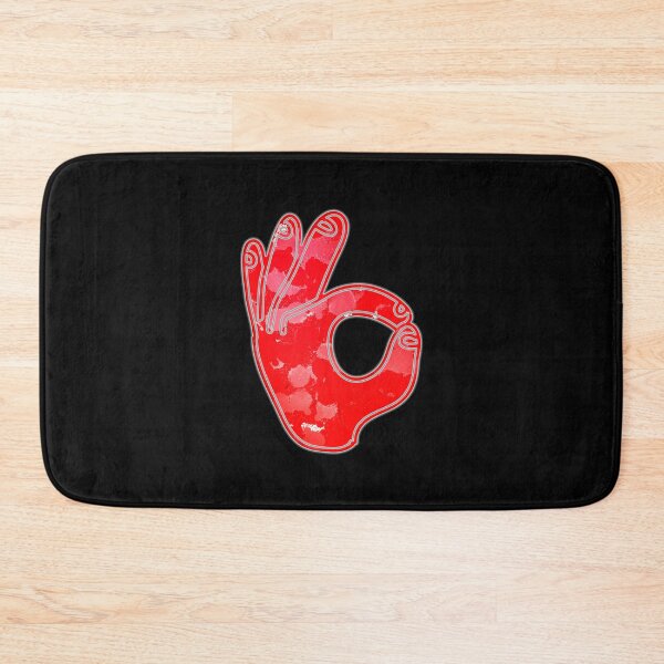 Item preview, OK Sign Hand Gesture Red Grey Cool Salute Okay designed and sold by IBMClothing.