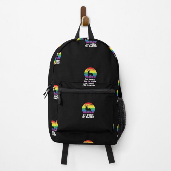 Item preview, Oh Deer Im Queer Funny Pun LGBT Rainbow designed and sold by artworkbyrihen.