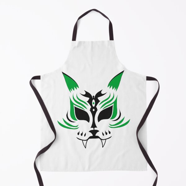 Item preview, Kitsune Face - Green designed and sold by Art By The Coco.