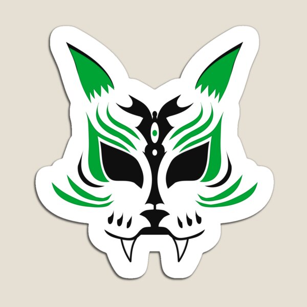 Item preview, Cara de Kitsune - Verde designed and sold by Art By The Coco.