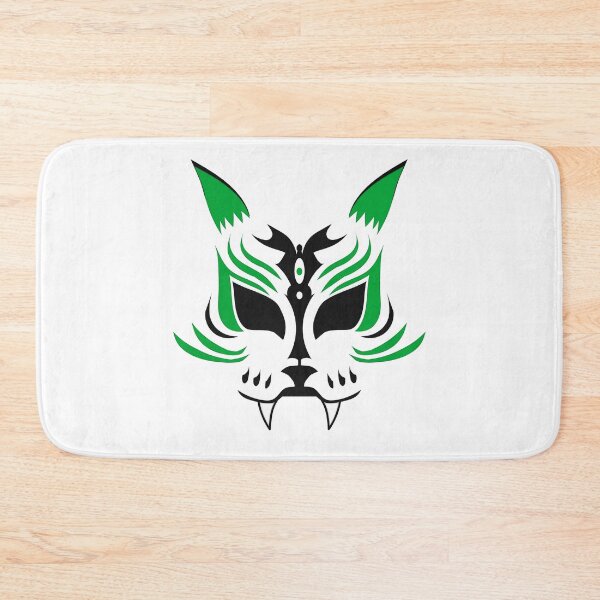 Item preview, Kitsune Face - Green designed and sold by Art By The Coco.